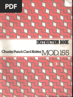 Instruction Book - Chunky Punch Card Knitter MOD. 155