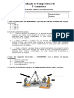 03 - Avaliação de Compreensão para Trabalho em Espaço Confinado