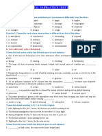 E11-U6-Practice Test 2: Language I. Pronunciation