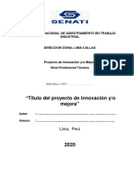 Estructura Del Proyecto de Innovacion & Mejora Senati