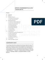 Unit 4 Descriptive, Experimental and Action Research: Structure