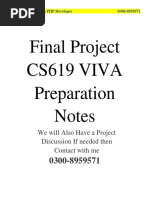 CS619 Final Project Viva Notes