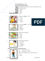 Soal Latihan Bahasa Inggris Kelas 3 SD TH 2022