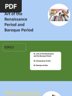 Art of The Renaissance Period and Baroque Period