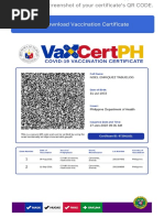 Vaccination Certificate: Select City/Municipa Batangas City (C