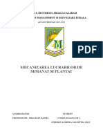 Mecanizarea Lucrarilor de Semanat Si A Lucrarilor de Plantat - Iuliana Cosma GR 1, Stirimiu Andreea Valentina GR 2