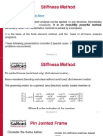 Stiffness Method Pin Jointed Frame