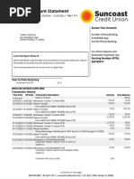 Suncoast Bank Statement