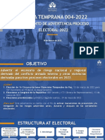 Alerta 004 de 2022 de La Defensoría Del Pueblo Sobre Elecciones 2022