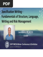 Specification Writing