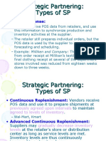 Strategic Partnering: Types of SP: - Quick Response