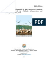 Draft Guidelines For Preparation of Brief Document To Facilitate Implementation of The Wetlands (Conservation and Management