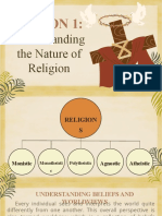 Lesson 1 Understanding The Nature of Religion