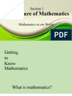 The Nature of Mathematics: Section 1