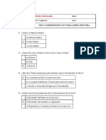 Test Comprensión Lectora Libro Mentira