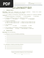 ICT 9 - Learning Activity Sheets Third Quarter Module 1 - Week 1