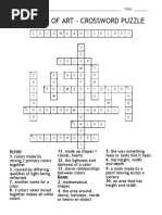 ELEMENTS OF ART CROSSWORD PUZZ Answer Key 5e375 616302de