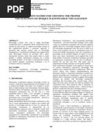A Decision Matrix For Choosing The Proper Visualization Technique in Knowledge Visualization