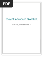 Project: Advanced Statistics: Anova, Eda and Pca