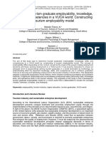 Determining Tourism Graduate Employability, Knowledge, Skills, and Competencies in A VUCA World - Constructing A Tourism Employability Model