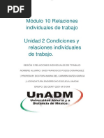 Módulo 10 Relaciones Individuales de Trabajo Unidad 2 Condiciones y Relaciones Individuales de Trabajo