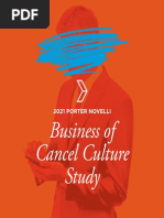 Business of Cancel Culture Study: 2021 Porter Novelli