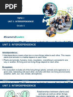 Grade 5: Topic 1 Unit 2: Interdependence