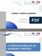 1.4 Pila Semantica en Un Analizador Sintáctico