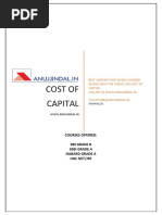 Cost of Capital: Courses Offered: Rbi Grade B Sebi Grade A Nabard Grade A Ugc Net/Jrf