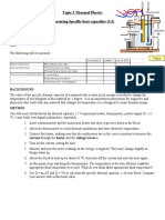 Topic 3 Thermal Physics Measuring Specific Heat Capacities (3.3)