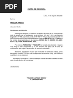 Carta de Renuncia