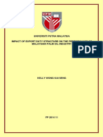 Upm Impact of Export Duty Structure On The Performance of Malaysia Palm Oil Industry