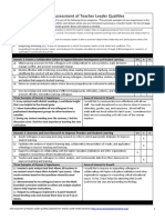 Self-Assessment of Teacher Leader Qualities