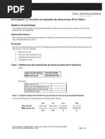 Actividad 6.7.3 División en Subredes de Direcciones IPv4, Parte I