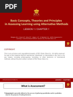 Basic Concepts, Theories, and Principles in Assessing Learning (Alternative Methods)