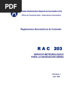 RAC 203 - Servicio Meteorológico para La Navegación Aérea