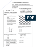 Evaluacion Grado Noveno