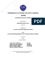 Trabajo Sobre La Accion en Responsabilidad Civil Por Mala Practica Medica-Uasd