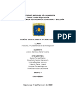 Cuadro Comparativo Teoria Evolucionista y Creacionista