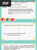 Mean of Discrete Random Variable