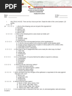 Anaphy Lecture Midterm Exam