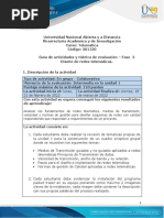 Guía de Actividades y Rúbrica de Evaluación - Unidad 1 - Fase 2 - Diseño de Redes Telemáticas.