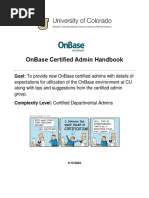 Onbase Guide Handbook Certified Admins Expectations and Tipspdf