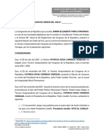 Moción de Censura Contra Patricia Chirinos