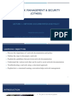 Lecture 1 - Network Documentation and Policy