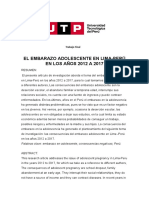 Trabajo Final Investigacion Embarazo en Adolecentes - Utp