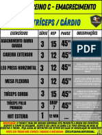 Planilha - Treino C (Perna, Tríceps e Cárdio)