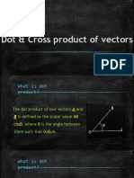 Vector Products Dot and Cross Product Sept 14