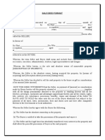 Sale Deed Format