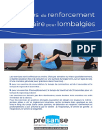 Livret Exercices de Renforcement Musculaire Pour Lombalgies